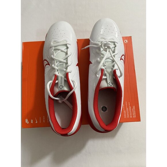 New Mens Size 15 White Red Nike Alpha Huarache Varsity 4 Low Baseball Cleats main image 4